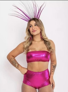 Conjunto Hot Pant Metalizado - Diss Miss
