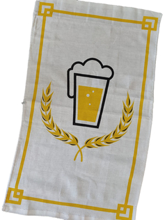 Kit 3 Panos de copa prato cinza - Estampa: Cerveja na internet