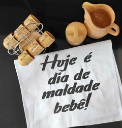 Imagem do Kit 5 Panos de prato variados (Cru estampado, frases)