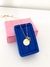 COLAR DOURADO MEDALHA SEJA FORTE E CORAJOSA COM CORAÇÃO CRISTAL - comprar online