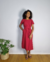 Vestido Elisa -Vermelho Bordô - comprar online