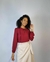 blusa de manga longa, blusa marsala, blusa crepe de viscose