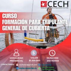 CURSO FORMACIÓN PARA TRIPULANTE GENERAL DE CUBIERTA - comprar online