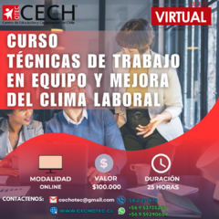 CURSO TÉCNICAS DEL TRABAJO EN EQUIPO Y MEJORA DEL CLIMA LABORAL - comprar online