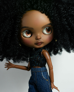 Eyechips pra Blythe EYEB002S laranja - Dulce Tyler Dolls & Studio