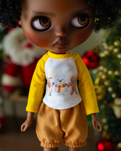 Yellow and White Character Christmas T-shirts