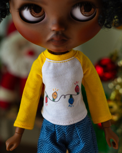 Yellow and White Lights Christmas T-shirts