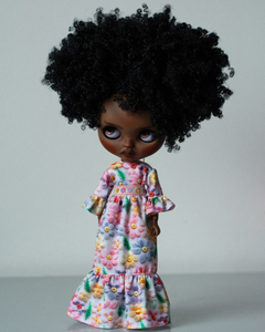 Colorful 3D Floral Long Dress - buy online