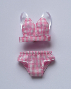 Pink Plaid Lingerie Set