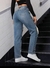 Jeans desgarro de talle alto