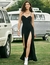 Jumpsuit slip de muslo con abertura unicolor