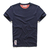 Camiseta de algodón para hombre, camisa básica informal de cuello redondo, top