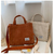Bolso de hombro con cremallera de pana para mujer, bolso pequeño de lona de alg - Encu