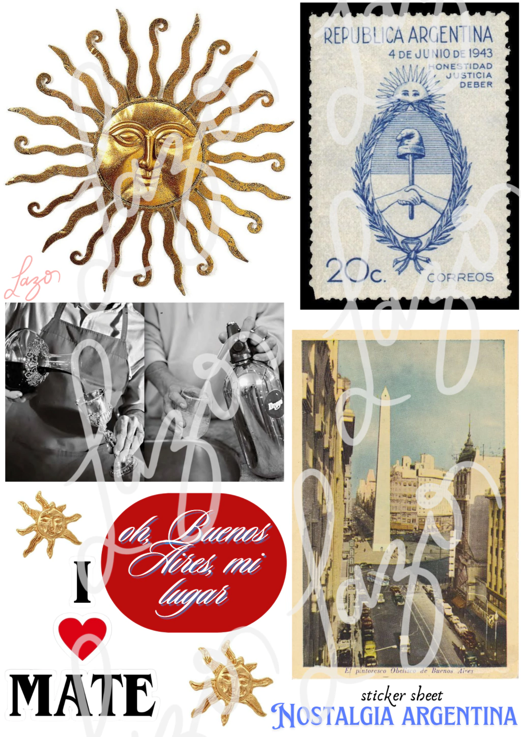 "Nostalgia Argentina" Sticker Sheet