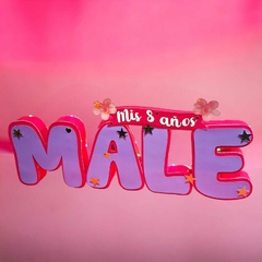 Letras 3d unidas con luces - Dúo Cyan sublimaciones y papelería creativa