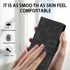 Imagem do Capa de couro magnética Flip, Slot para cartão Wallet, Samsung Galaxy S23 Ultr