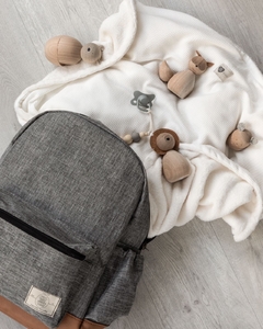 Mochila maternal Félix gris - comprar online