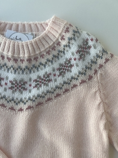 Sweater rosa con guarda - La tiendita bebés niños