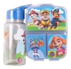 SET HERMETICO + BOTELLA STRAW TOP PAW PATROL