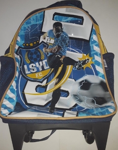 MOCHILA CON CARRO FUTBOL 12"