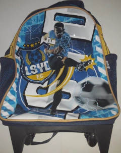 MOCHILA CON CARRO FUTBOL 12"