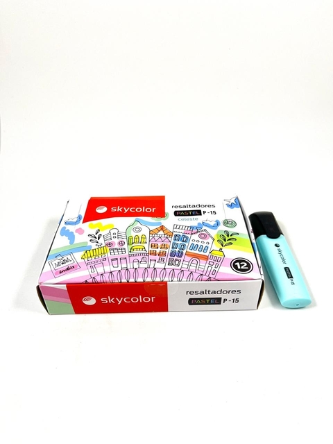 RESALTADOR SKYCOLOR P-15 PASTEL CELESTE X12