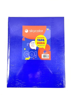 CUADERNO SKYCOLOR 16X21CM 48HJS RAYADO FORRADO AZUL