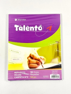 REPUESTO ESCOLAR N3 SKYCOLOR TALENTO X96HJS RAYADAS 58GRS