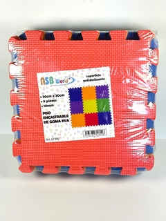 PISO DE GOMA EVA X9 PIEZAS 30X30CM LISO