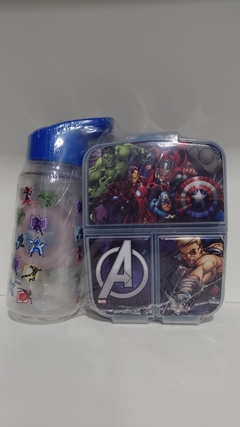 SET HERMETICO + BOTELLA STRAW TOP AVENGERS
