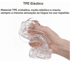 Masturbador Masculino com Textura Realística Transparente na internet