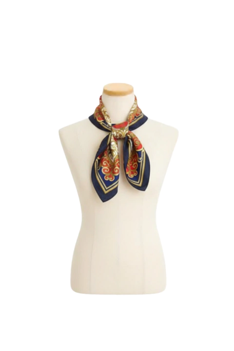 Lenço Hermes Versailles Rouge Azul 90x90 - comprar online