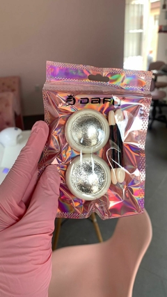 PÓ CROMADO DUO + FOLHA DE PRATA COR CHAMPANHE