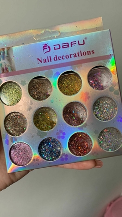 KIT 12 GLITTERS FLOCADOS