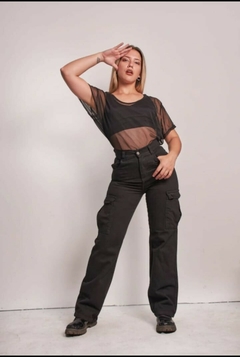 Jeans cargo wide leg
