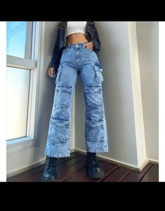 Jeans wide leg cargo