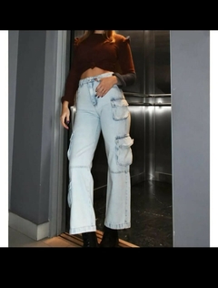 Jeans cargo wide leg