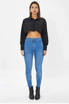 Jeans chupin liso
