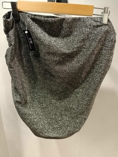 Pollera lurex con frunce - comprar online