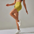 Legging de Cintura Alta Feminina, Curto Esportivo, Prova de Squat, Lulu, Manteig - loja online
