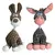 Brinquedo do animal de estimação divertido forma de burro veludo mastigar