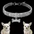 Colar de cachorro strass joia chihuahua cristal joia ajustável