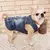 Jaqueta jeans retro designer para cães pequenos, roupa universal