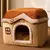 Casa dobrável com almofada, cama impermeável - Seu Little Pet