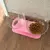 Tigela de gato dupla com suporte