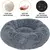 Cama redonda de pelúcia longa super macia - comprar online