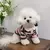 Colete listrado simples para animais de estimação, camisas polo para cães