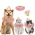 Imagem do Chapéu de renda para aniversário de pet, babador bonito de gato e cachorro