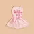 Vestido de lantejoula menina com laço, Roupas para cães