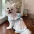 Vestido refrescante para cachorro, arco fino, impressão de coração - Seu Little Pet
